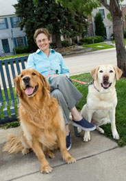 Dr. Olson and her dogs