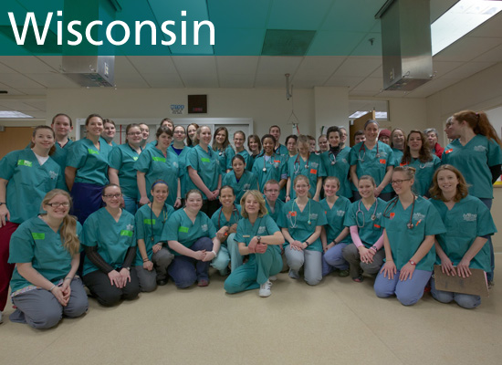 Volunteer team photo from the World Spay Day clinic in Wisconsin